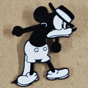 Disney Mickey Mouse Enamel Pin, Vintage Style Black White, Collectibles